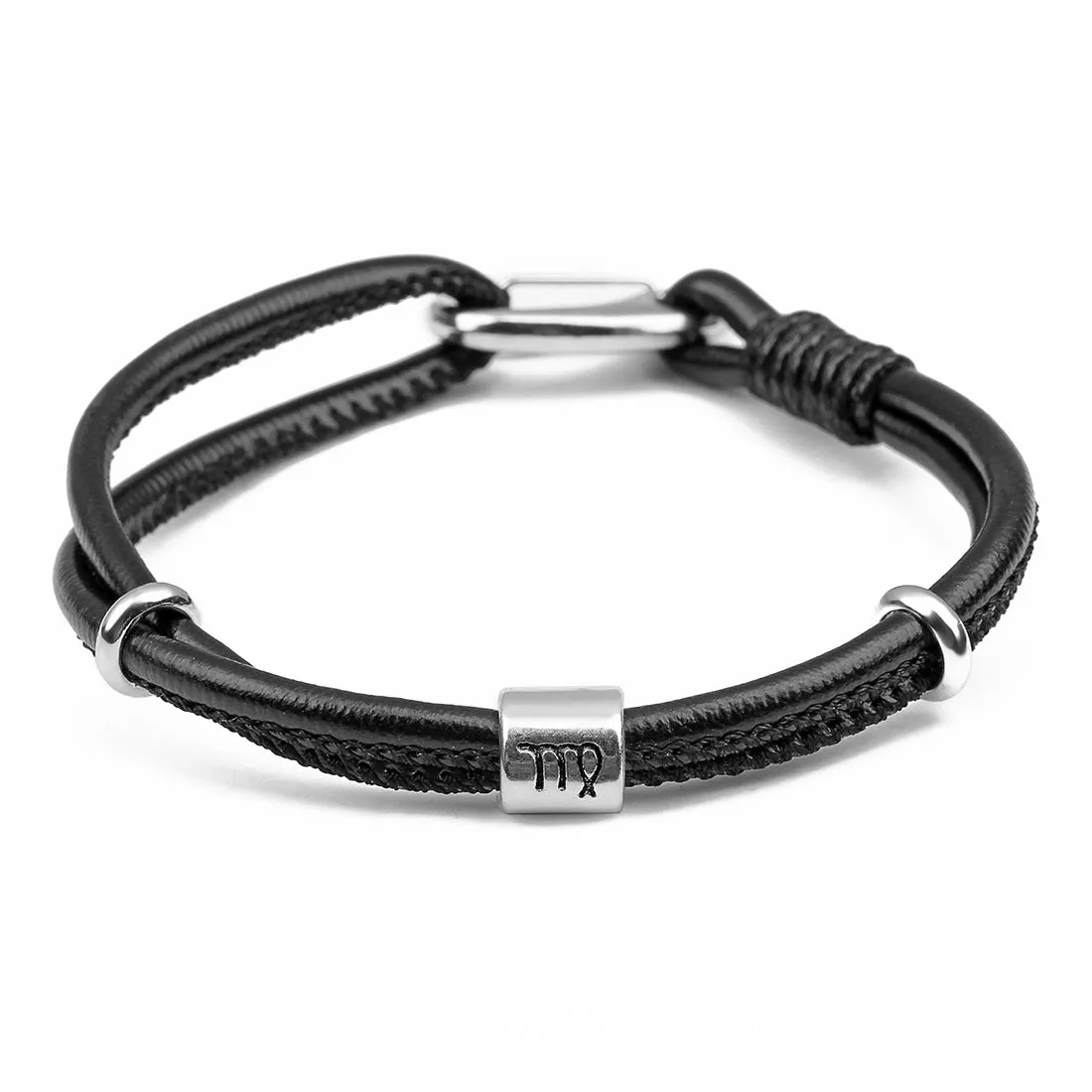 12 Constellation Leather Bracelet