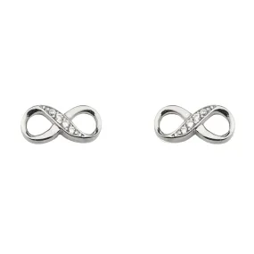 14K Infinity Earrings CZ