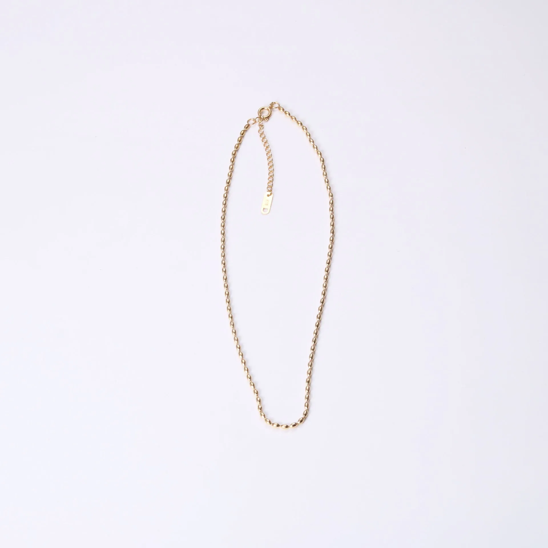 18K Gold-Filled Oval Bead Necklace