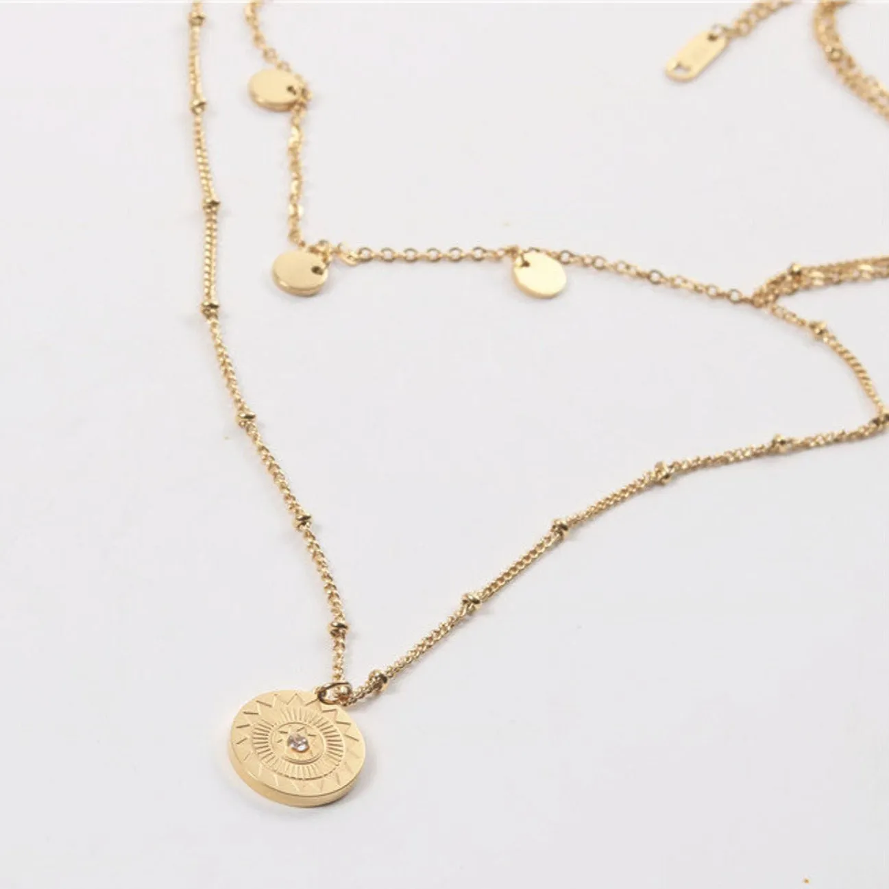 18K Gold-Filled Satellite Chain Necklace For Women