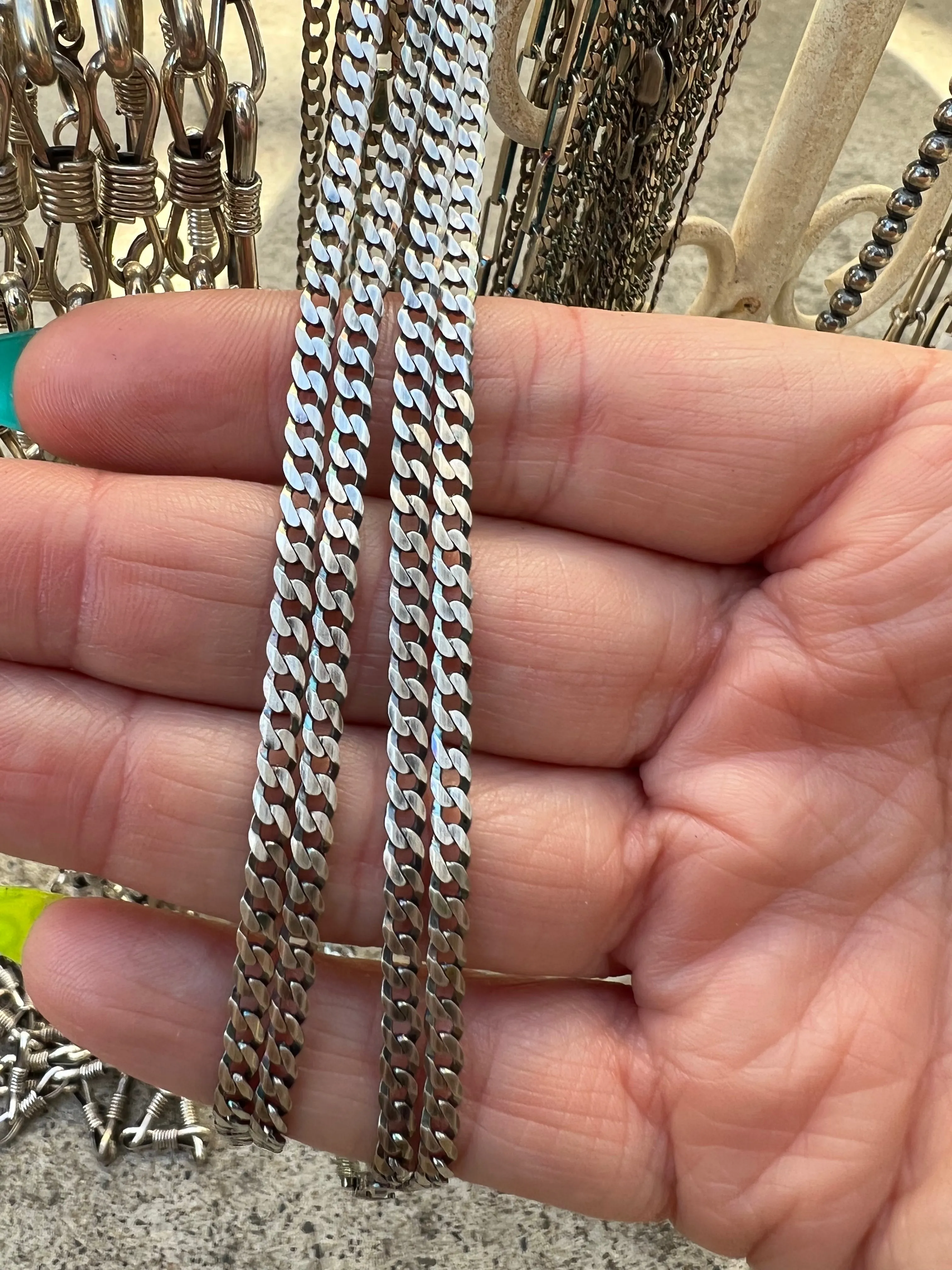 2.8 mm Curb Chain Sterling Silver