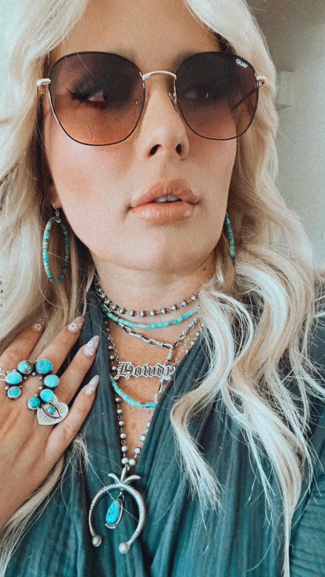 5 feet of Heshi Turquoise necklace