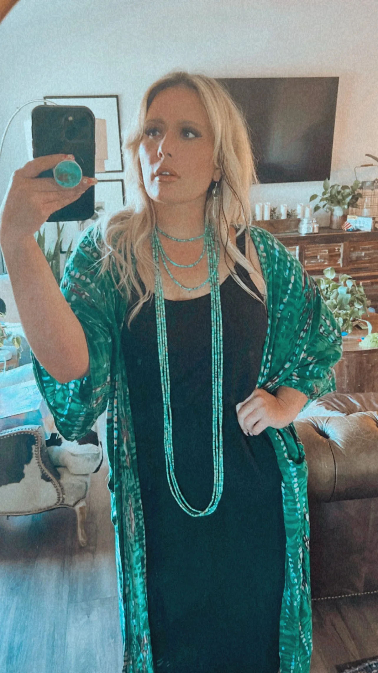 5 feet of Heshi Turquoise necklace