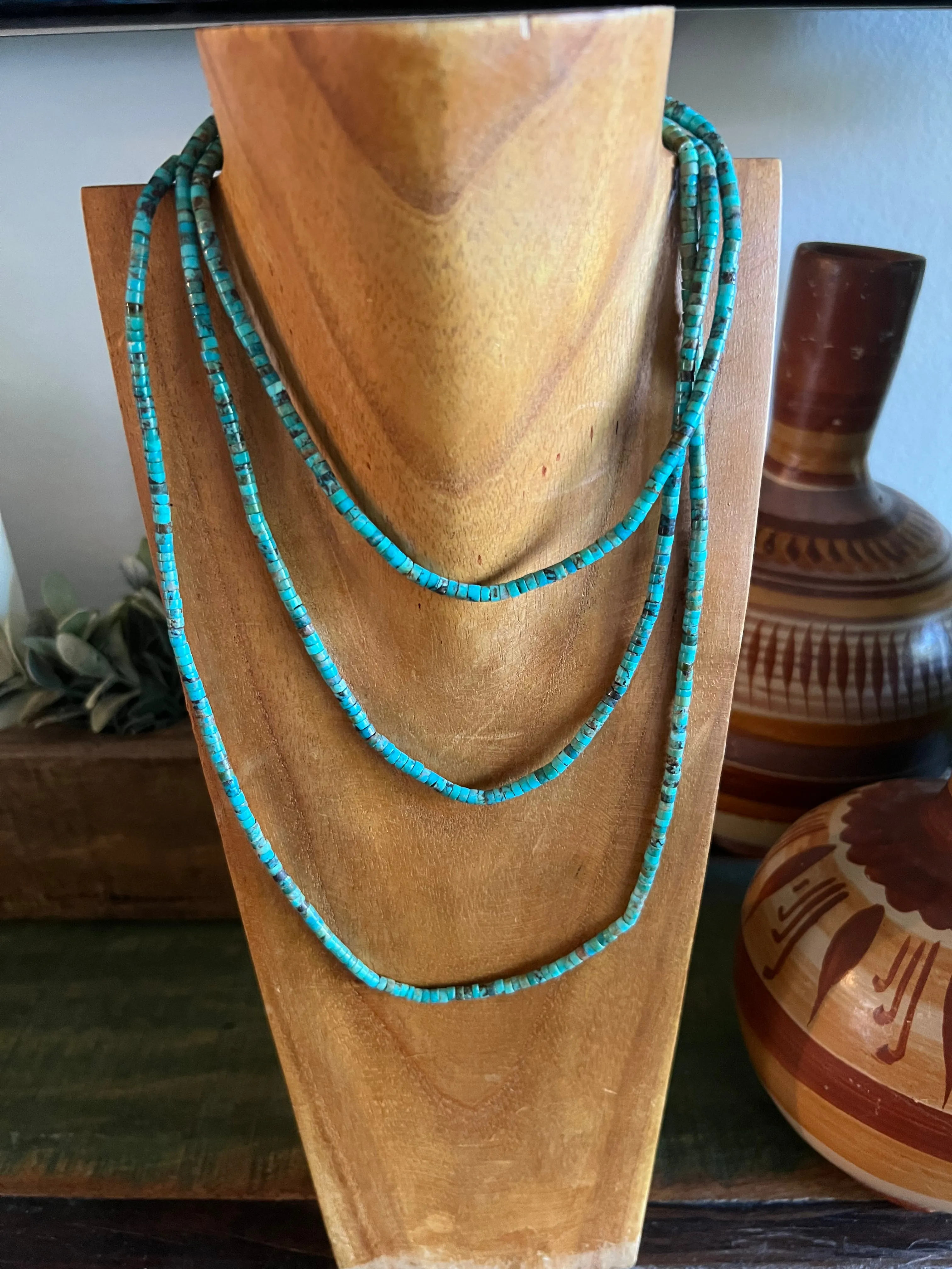 5 feet of Heshi Turquoise necklace