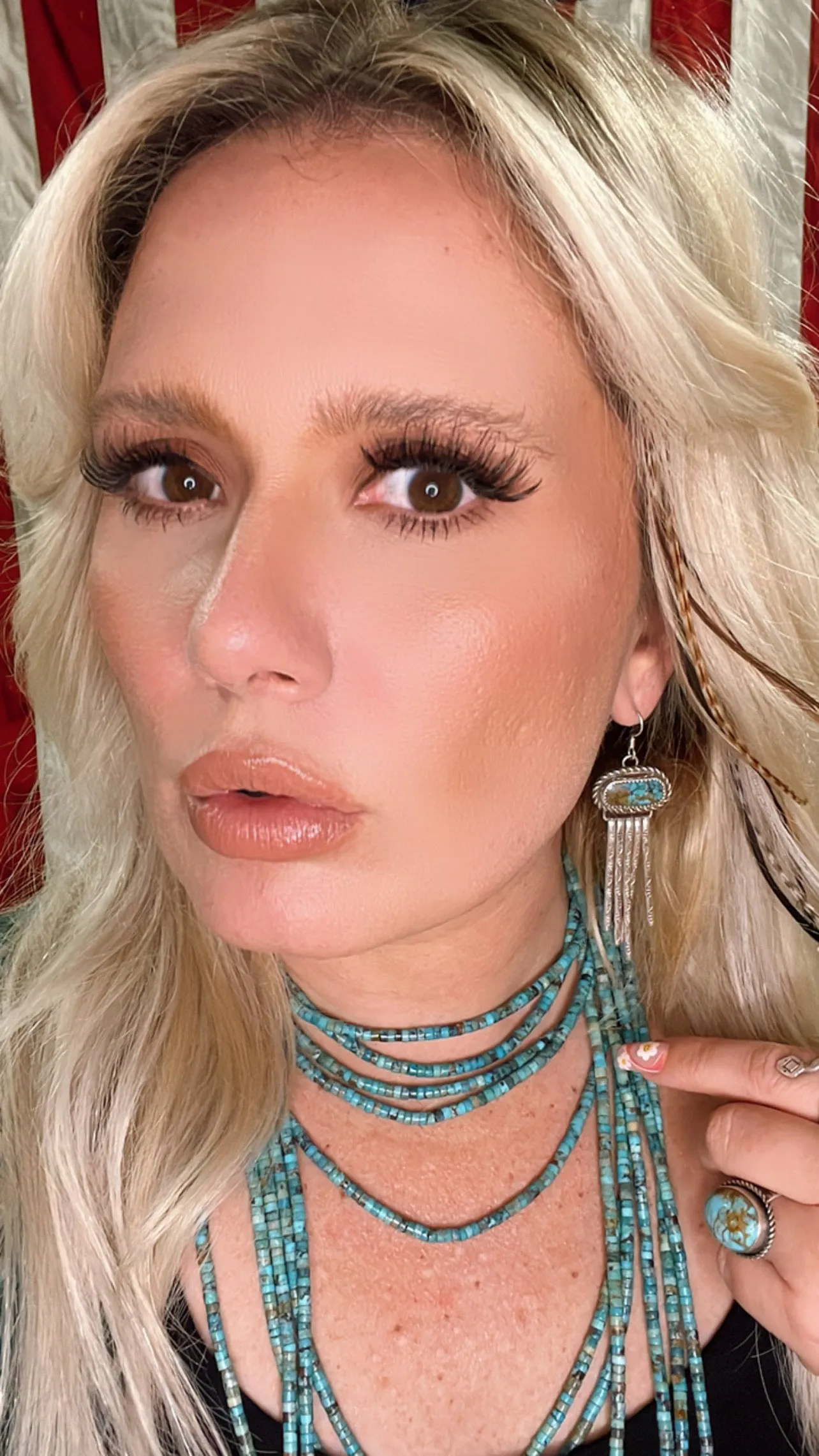 5 feet of Heshi Turquoise necklace
