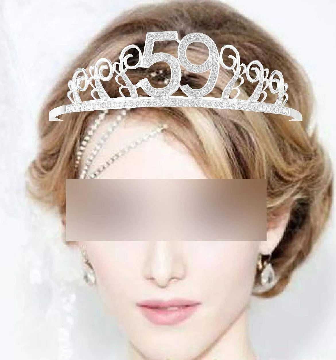 59th Birthday Gifts for Women, 59th Birthday Tiara and Sash, HAPPY 59th Birthday Party