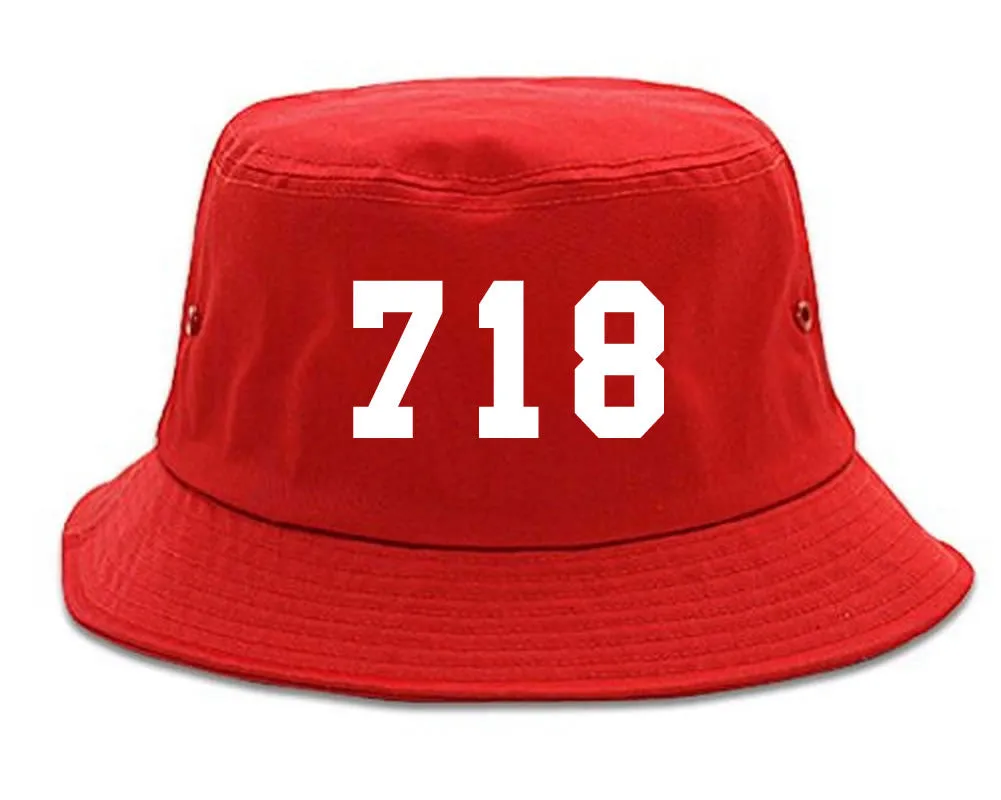 718 New York Area Code Bucket Hat