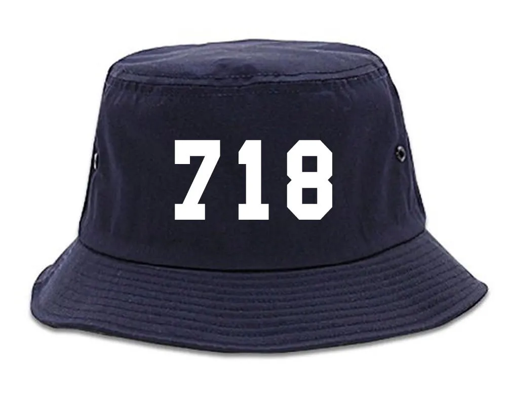 718 New York Area Code Bucket Hat