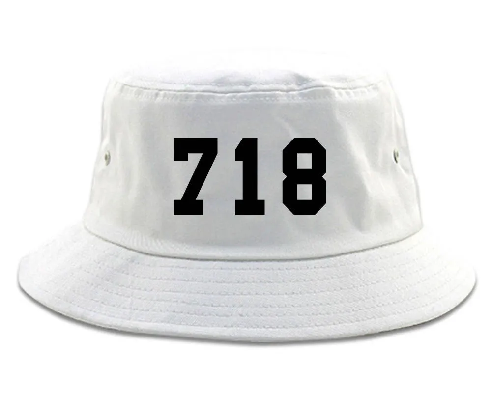 718 New York Area Code Bucket Hat
