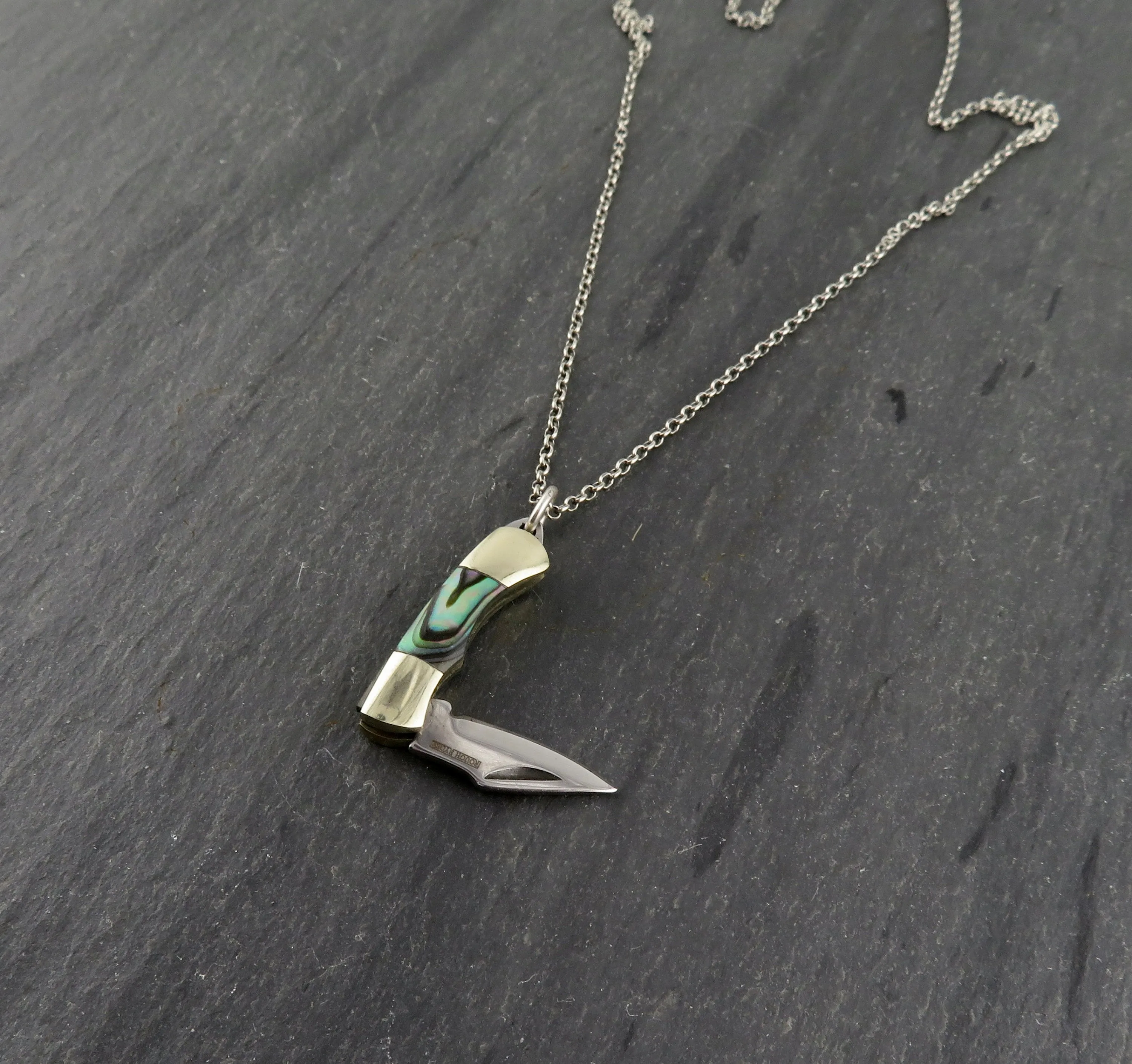 Abalone Mini Knife Necklace - Small