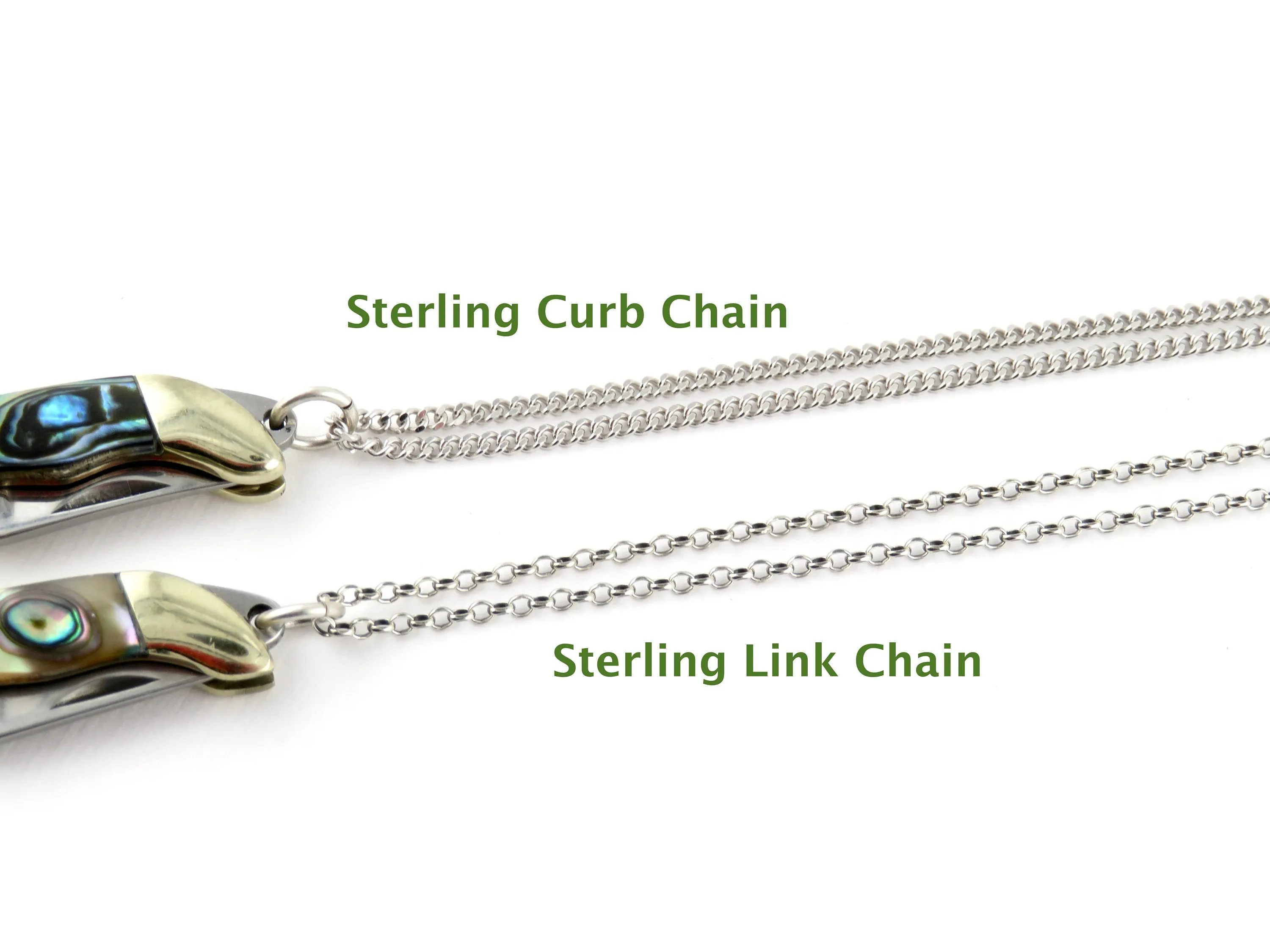 Abalone Mini Knife Necklace - Small