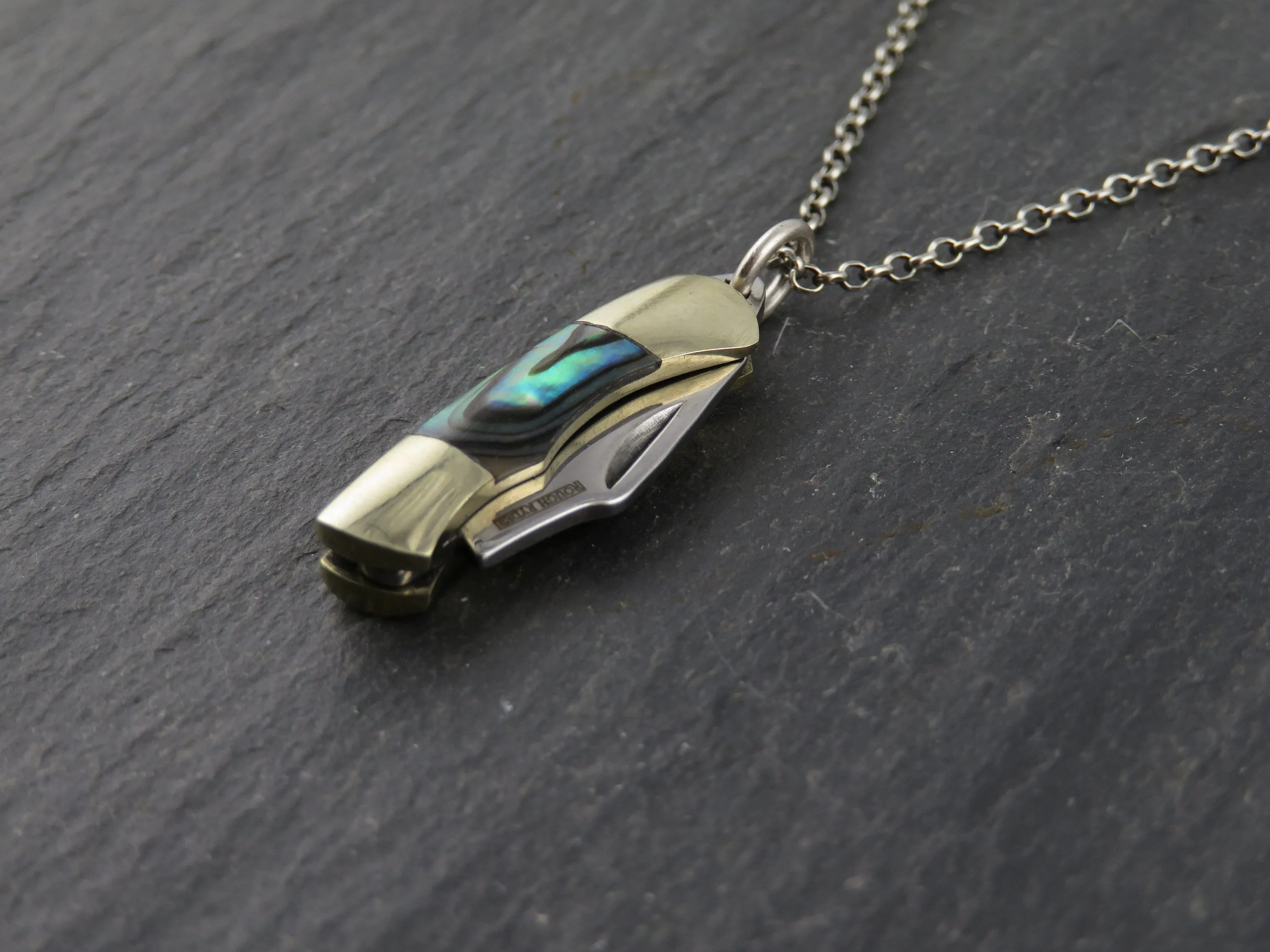 Abalone Mini Knife Necklace - Small