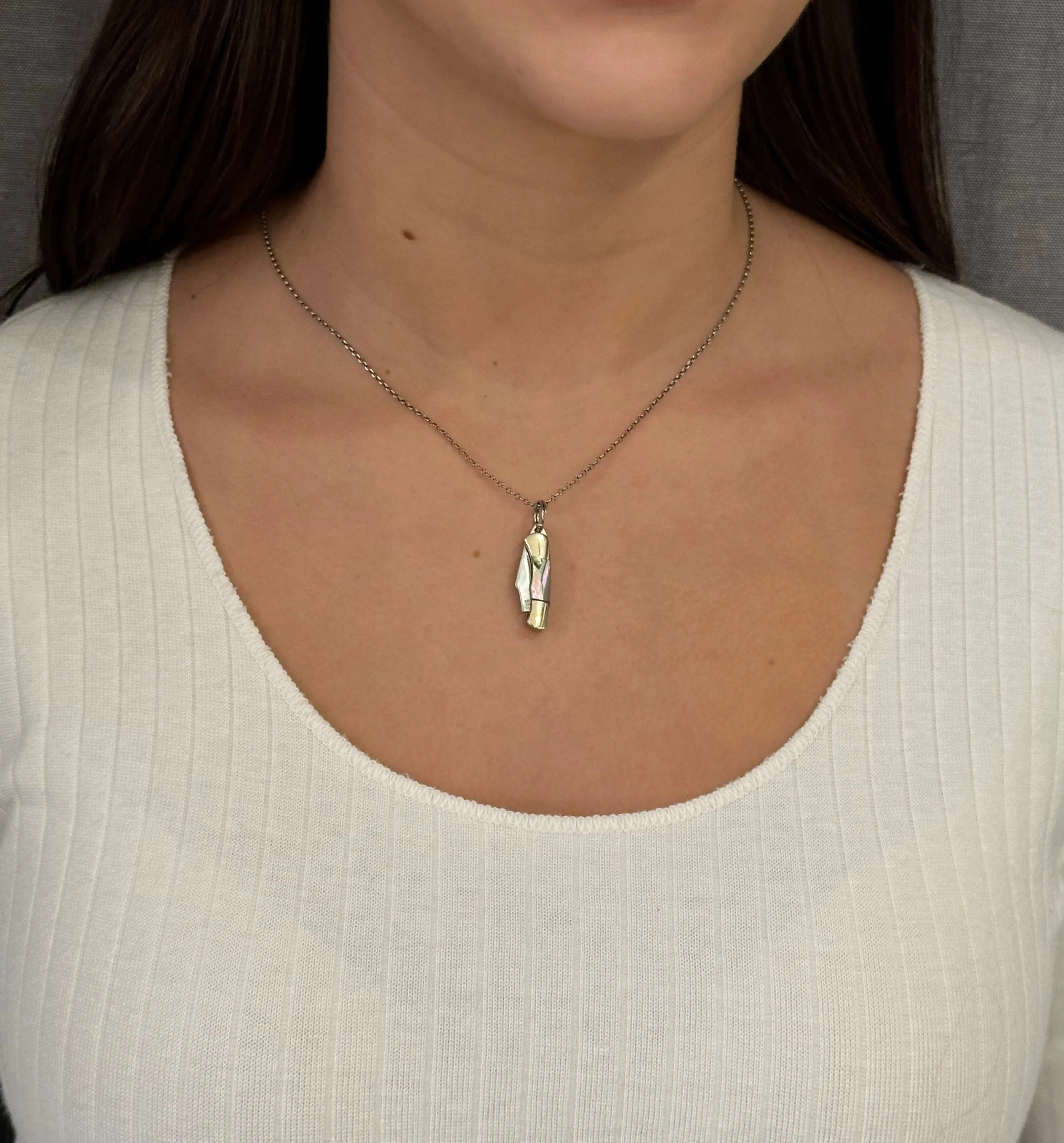 Abalone Mini Knife Necklace - Small