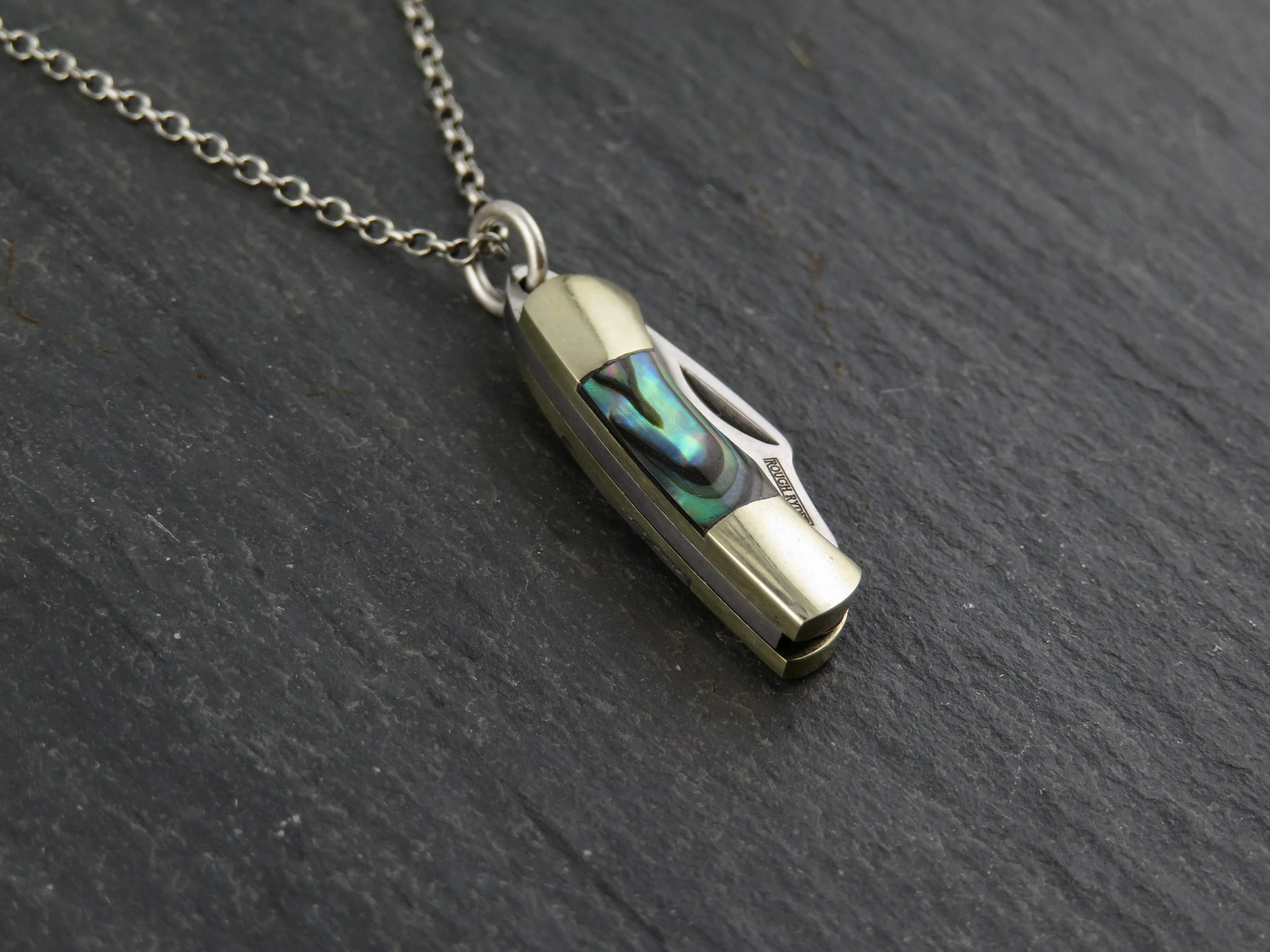 Abalone Mini Knife Necklace - Small