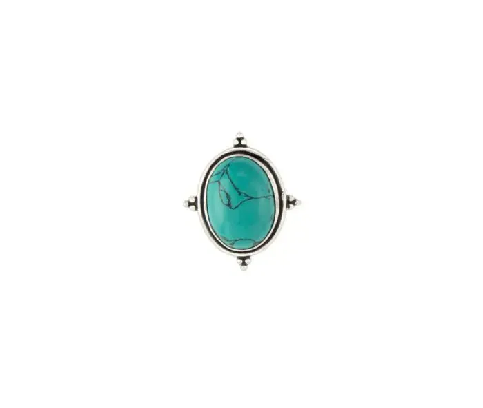 Adjustable Oval Turquoise Ring