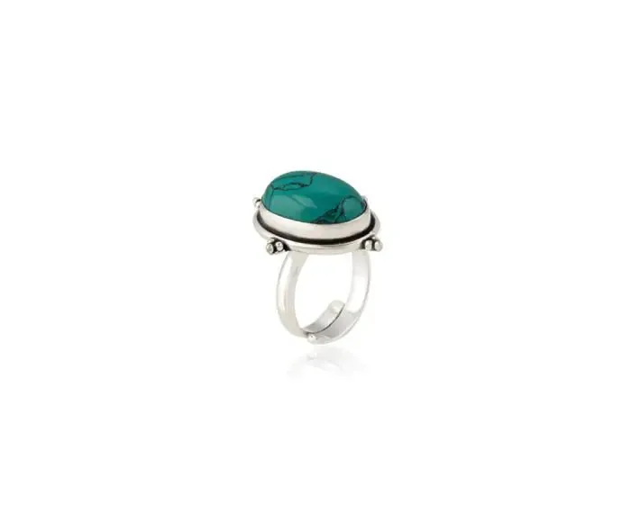 Adjustable Oval Turquoise Ring