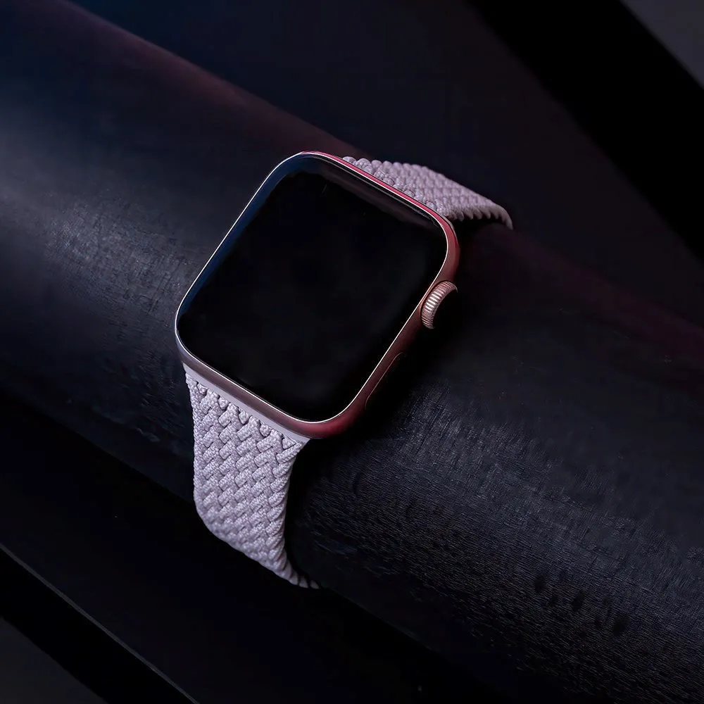 Apple Watch (38/40/SE/41/42mm) Elastisk Stof Rem - Str. L - Grå