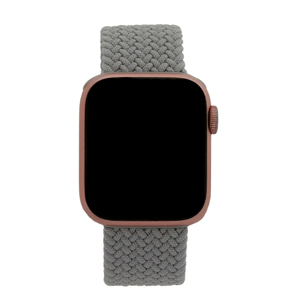 Apple Watch (38/40/SE/41/42mm) Elastisk Stof Rem - Str. L - Grå