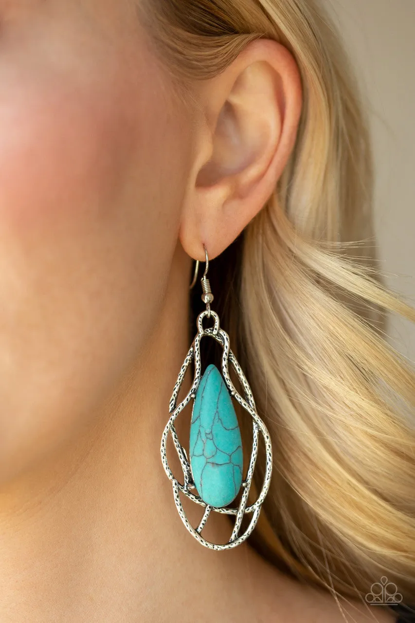 Artisan Tears Blue Paparazzi Earrings