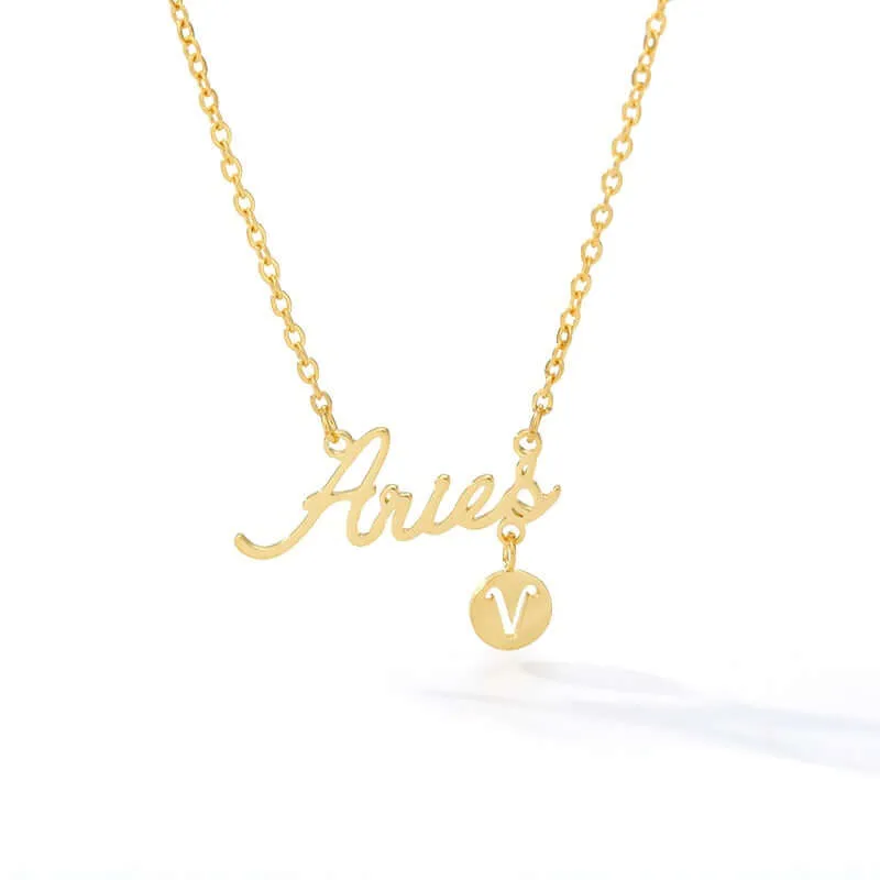 Astrology Constellation Sign Pendant Necklace for Women