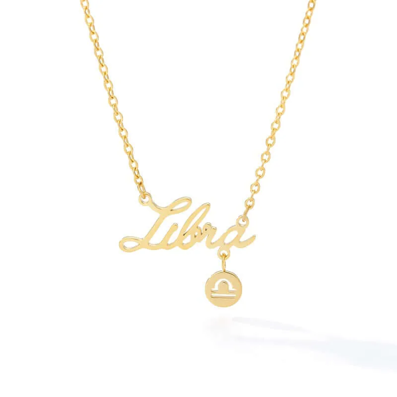 Astrology Constellation Sign Pendant Necklace for Women