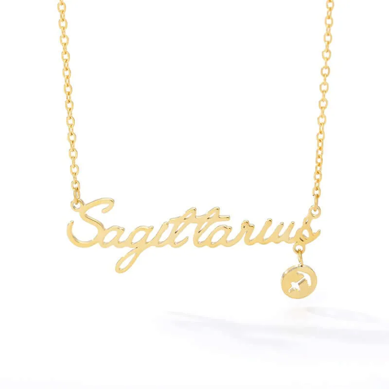 Astrology Constellation Sign Pendant Necklace for Women