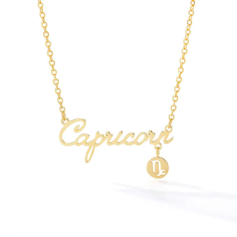 Astrology Constellation Sign Pendant Necklace for Women