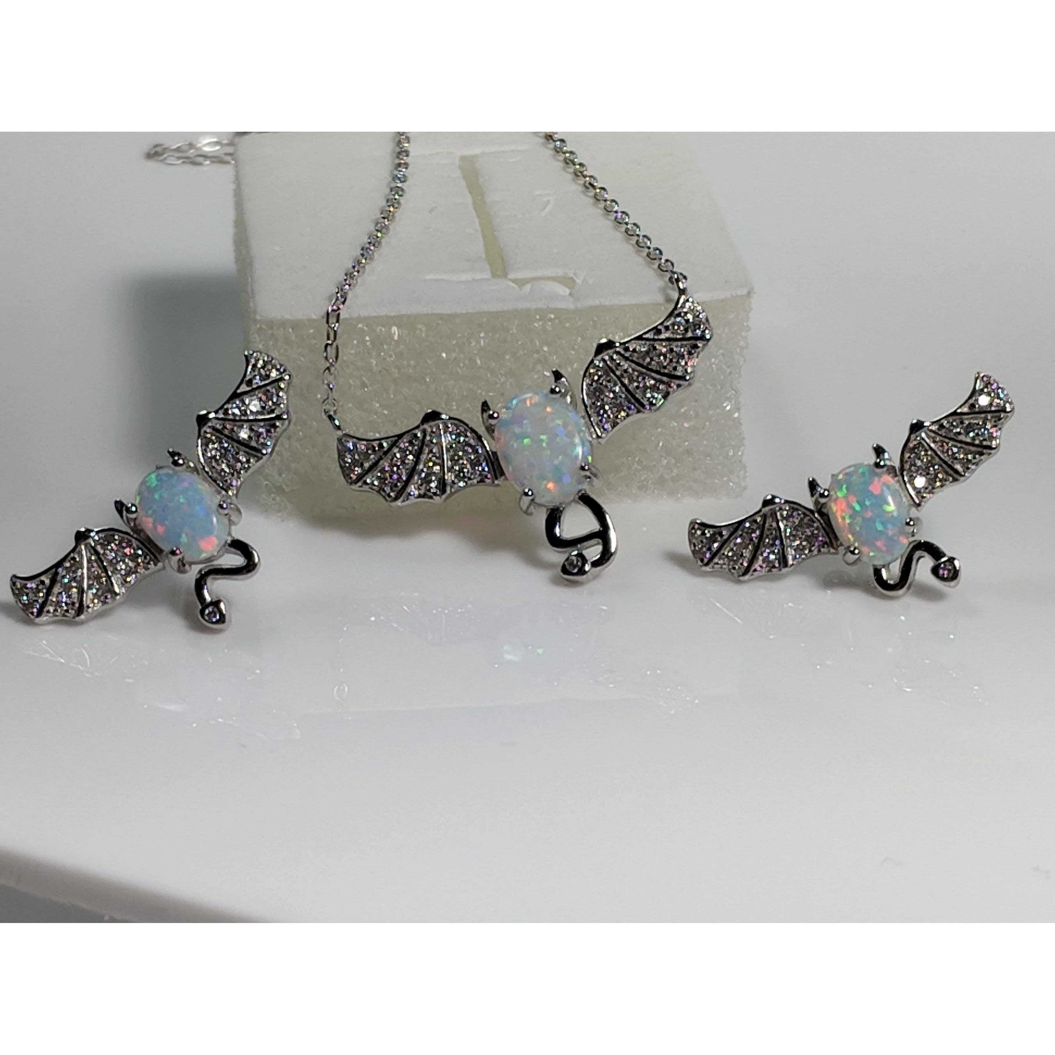Bat Jewelry Created Opal Sterling Silver