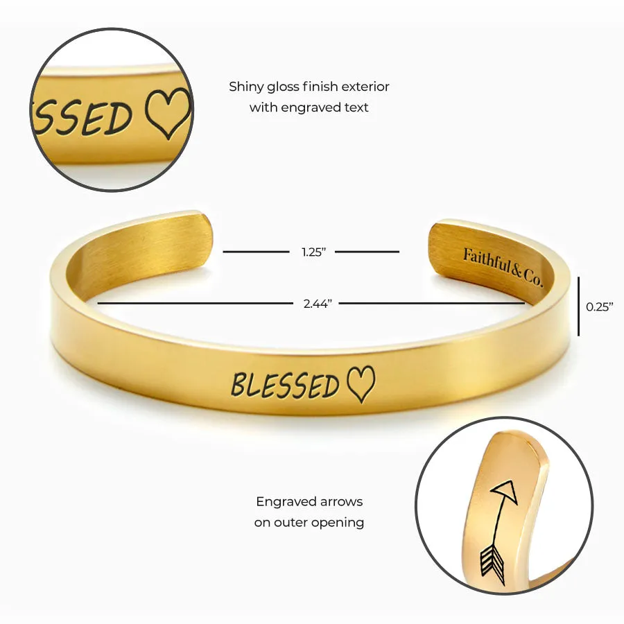 Blessed External Personalizable Cuff Bracelet