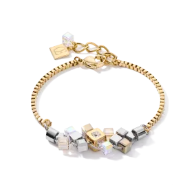 Bracelet GeoCUBE® cluster gold-silver