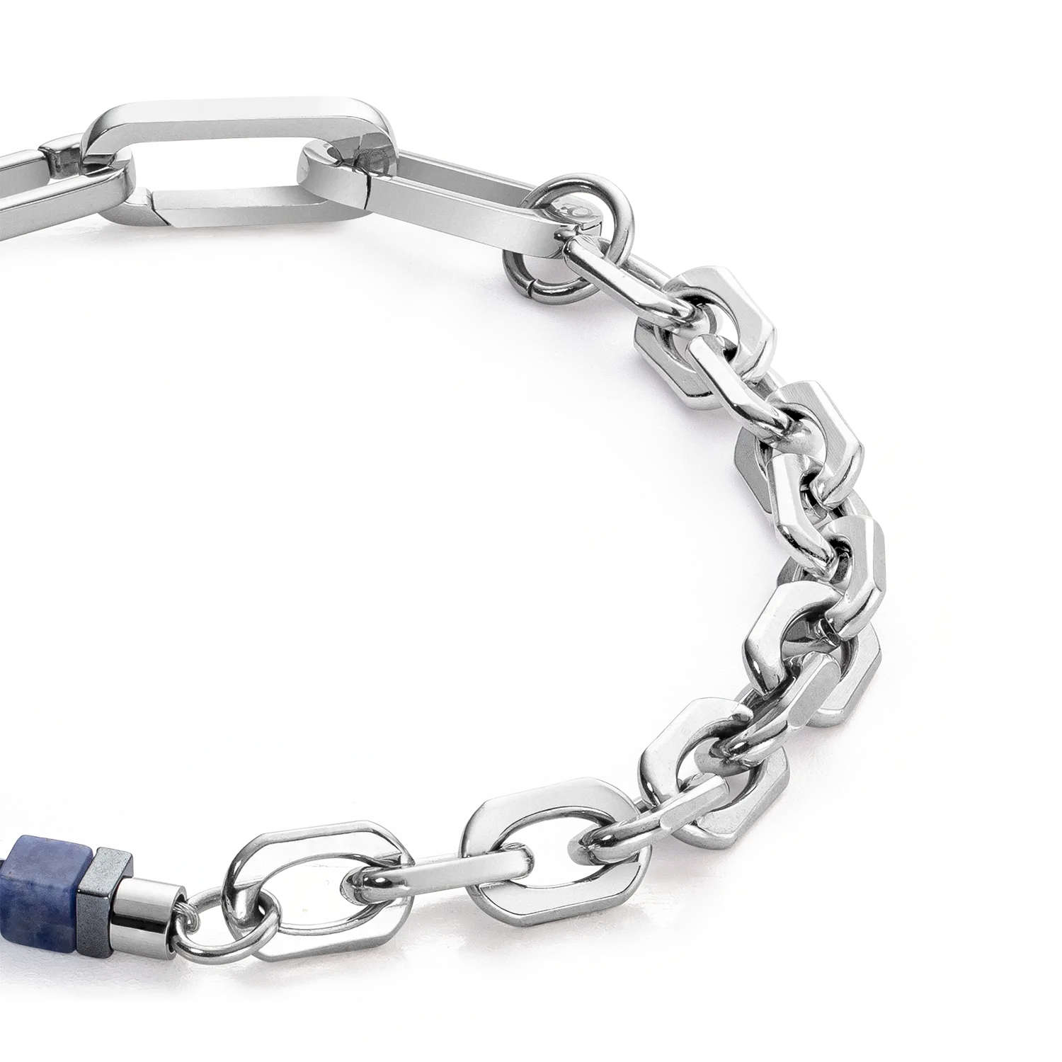 Bracelet Precious Fusion link chain blue-silver