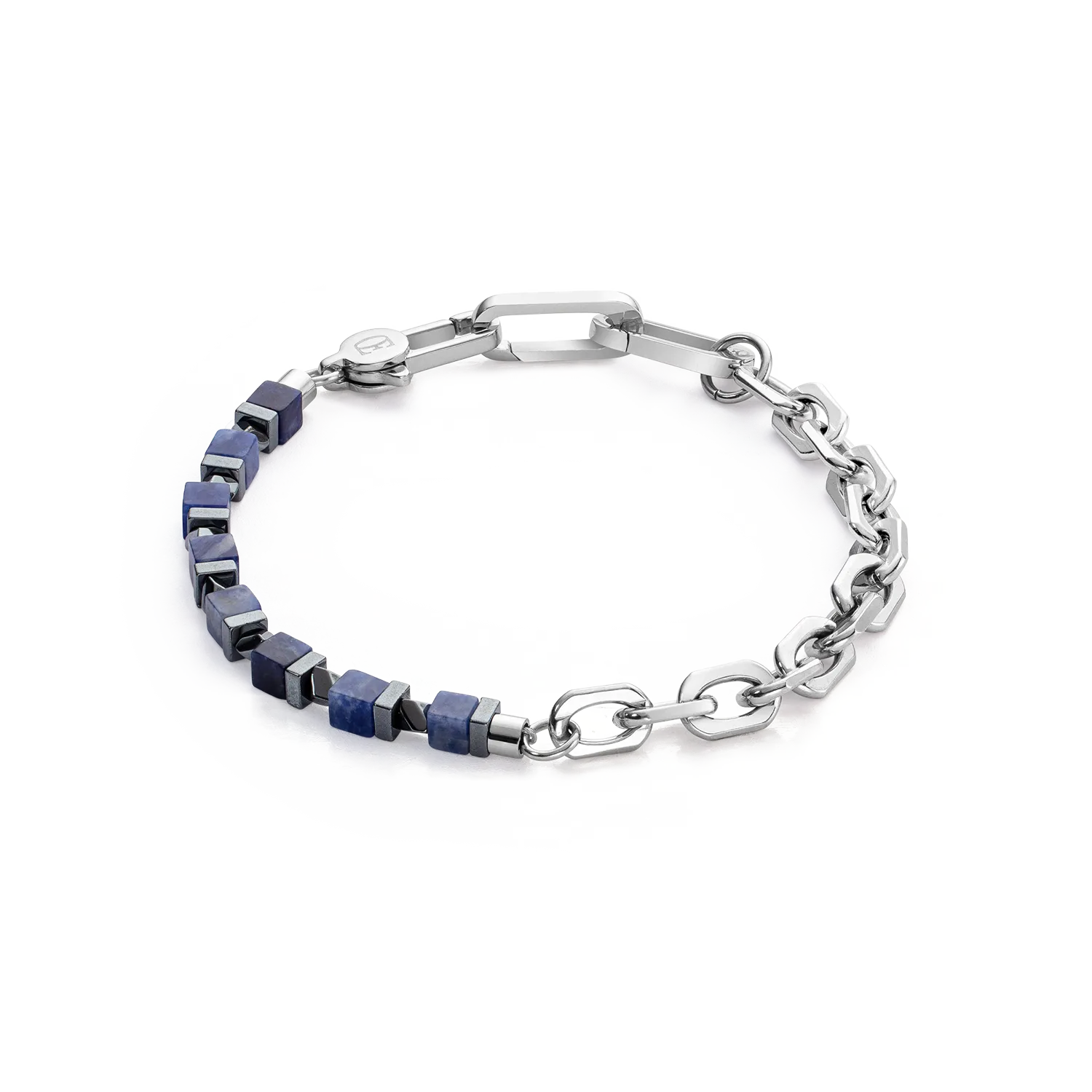 Bracelet Precious Fusion link chain blue-silver