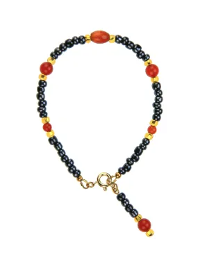 Carnelian Night Sky Gold Bracelet