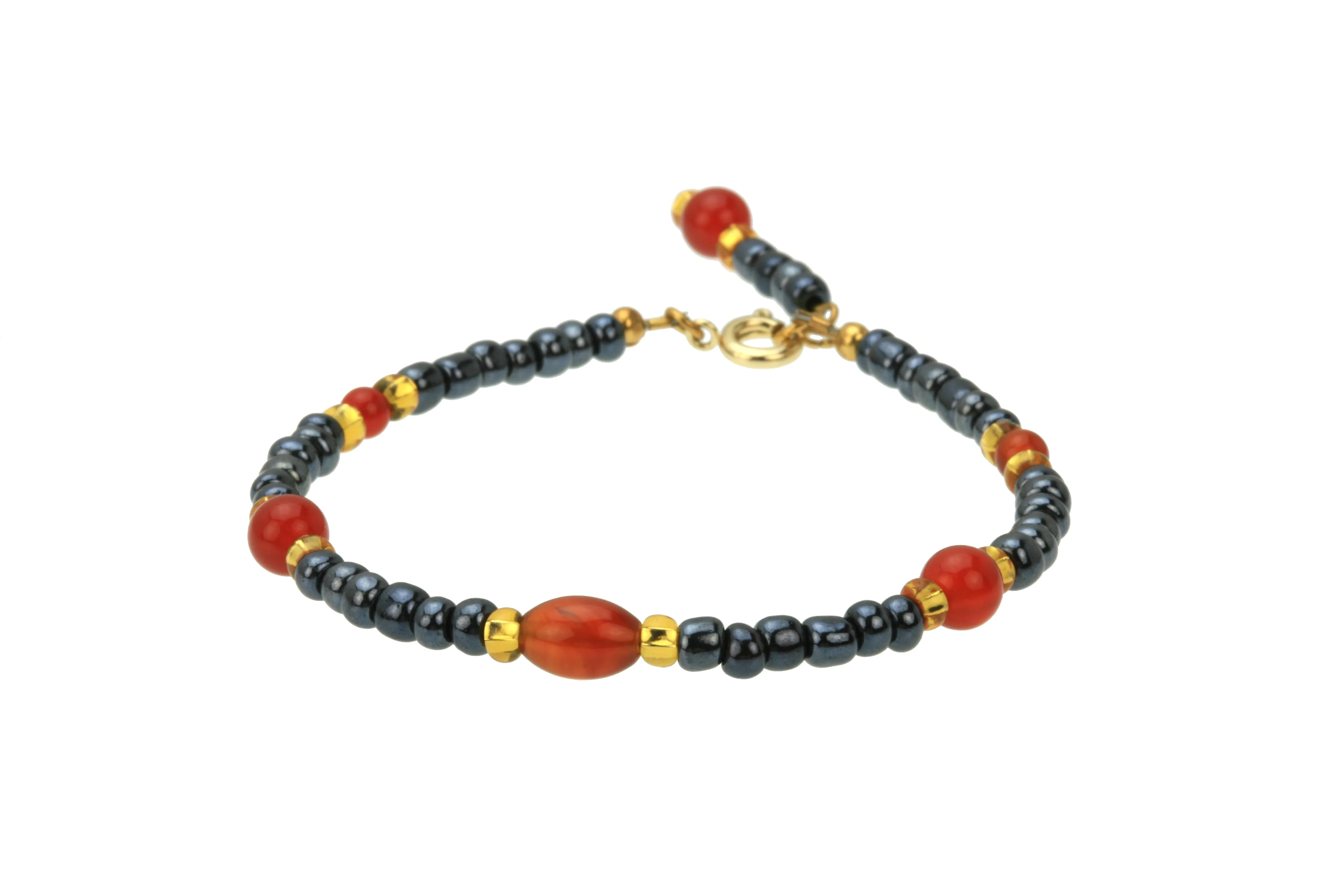 Carnelian Night Sky Gold Bracelet