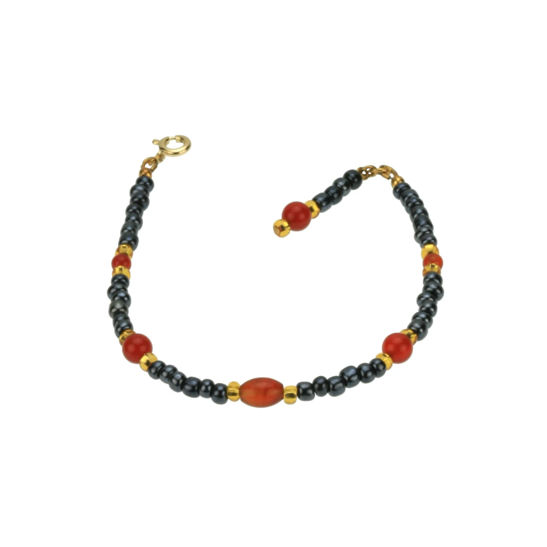 Carnelian Night Sky Gold Bracelet