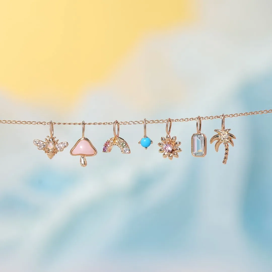 CERULEAN | Bezel Blue Topaz Charm