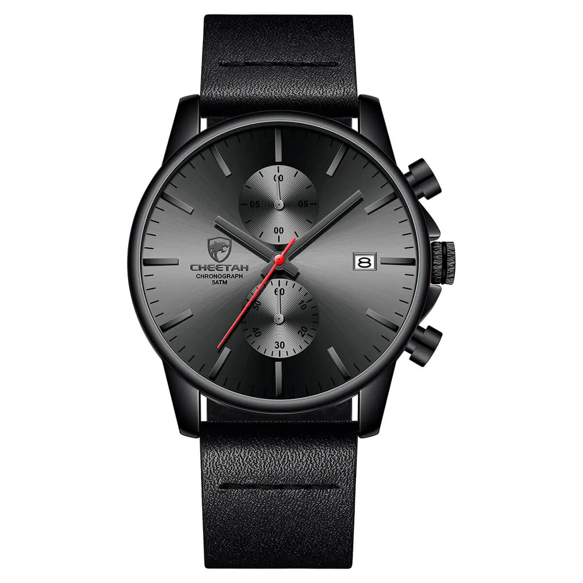 CHEETAH CH1604 ARISTO Y2 - Men's Black Leather Chronograph Watch