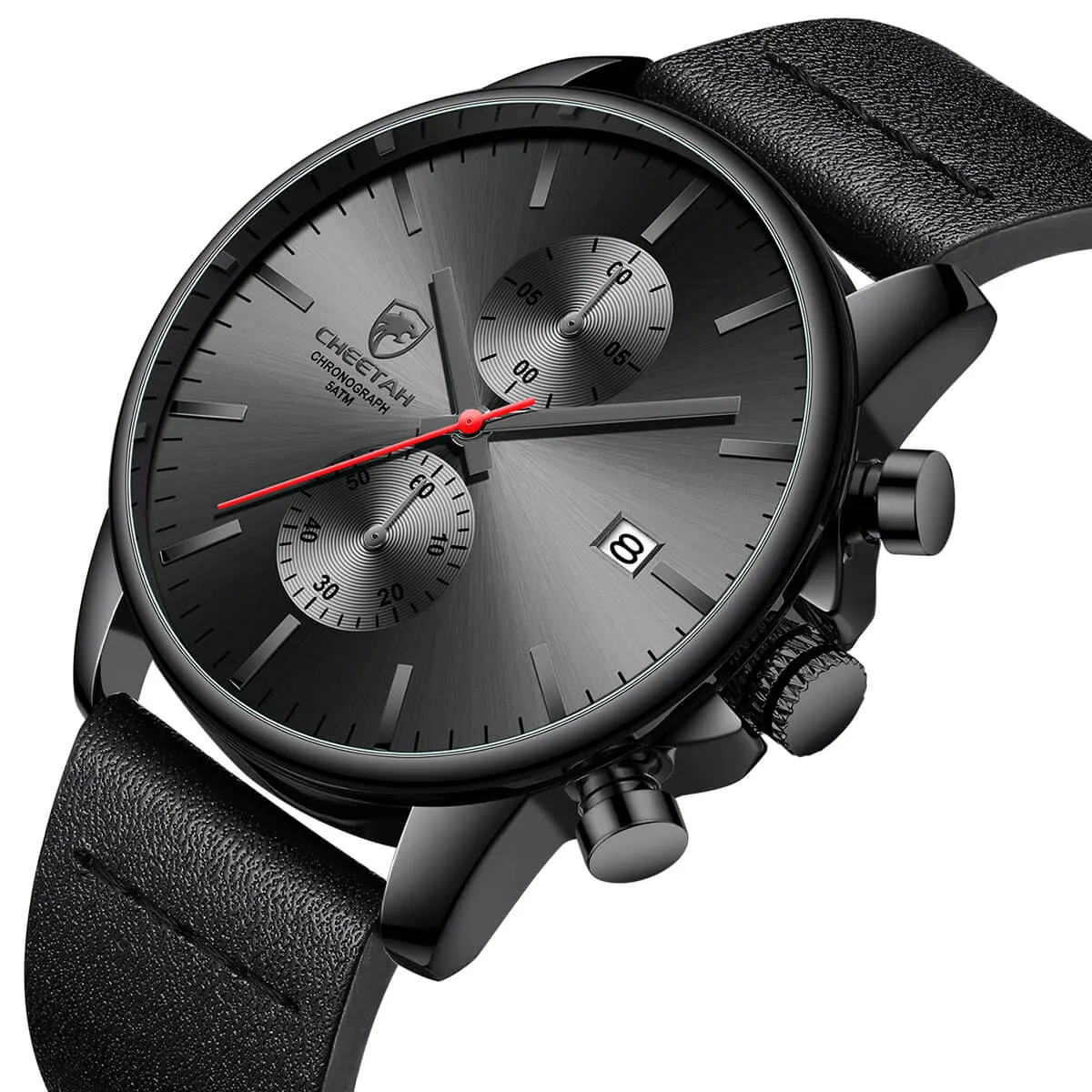 CHEETAH CH1604 ARISTO Y2 - Men's Black Leather Chronograph Watch