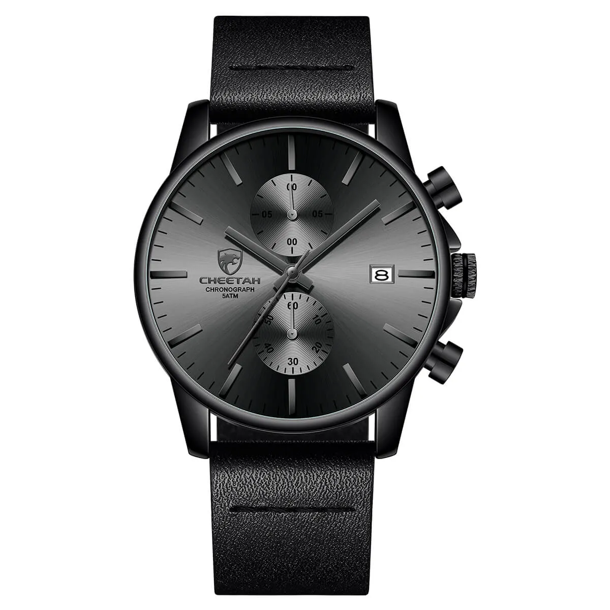 CHEETAH CH1604 ARISTO Y2 - Men's Black Leather Chronograph Watch
