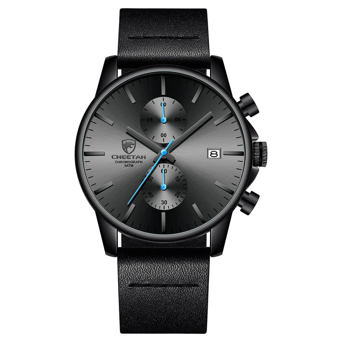 CHEETAH CH1604 ARISTO Y2 - Men's Black Leather Chronograph Watch