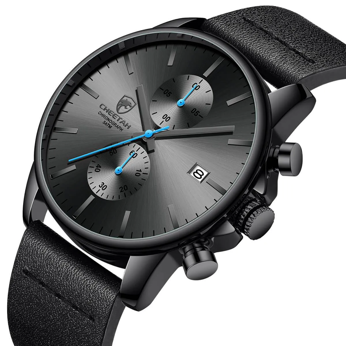 CHEETAH CH1604 ARISTO Y2 - Men's Black Leather Chronograph Watch