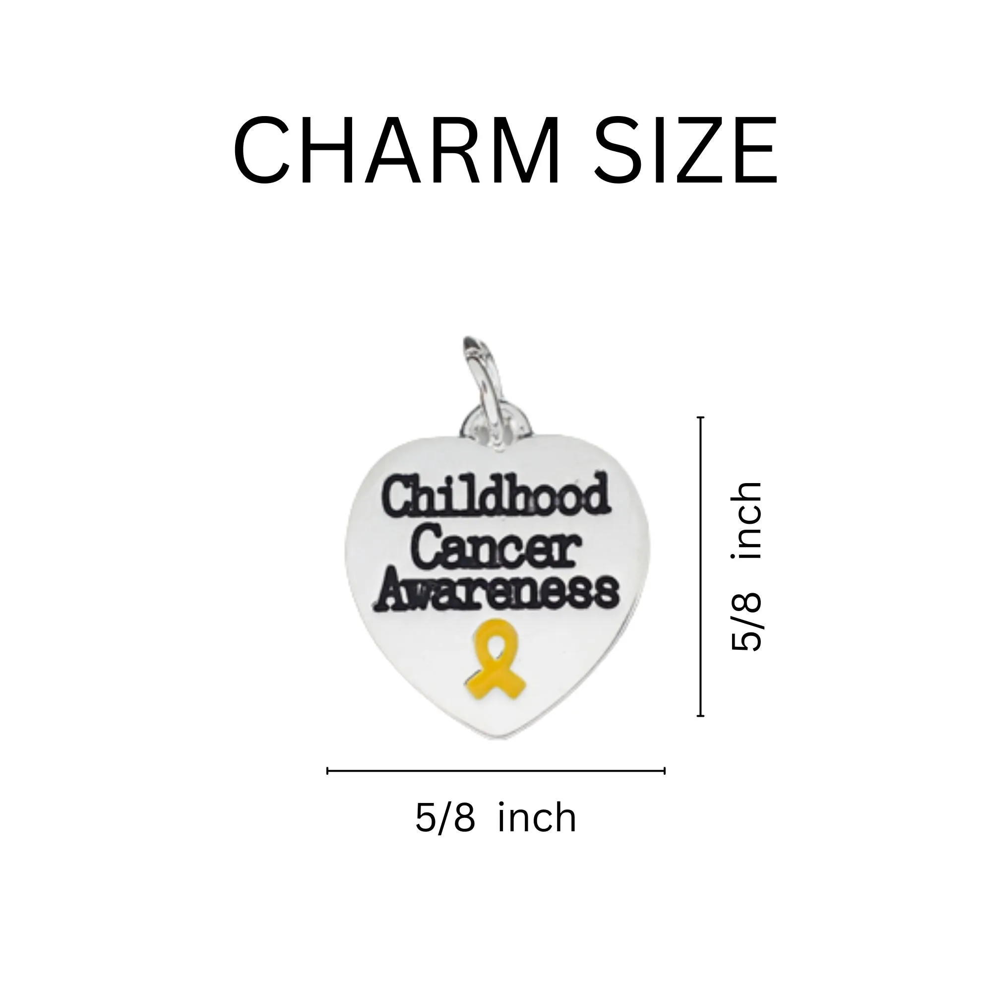 Childhood Cancer Heart Awareness Chunky Charm Bracelet
