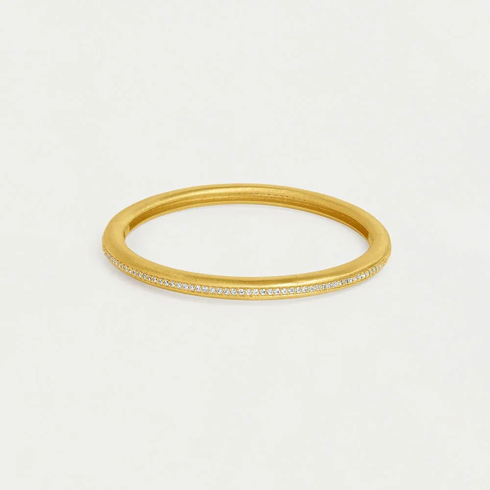 Colette Pave Bangle Bracelet - White Topaz/Gold