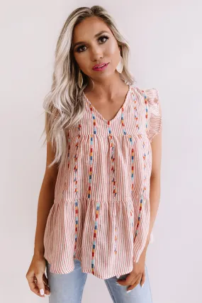 Coral Reef Embroidered Top