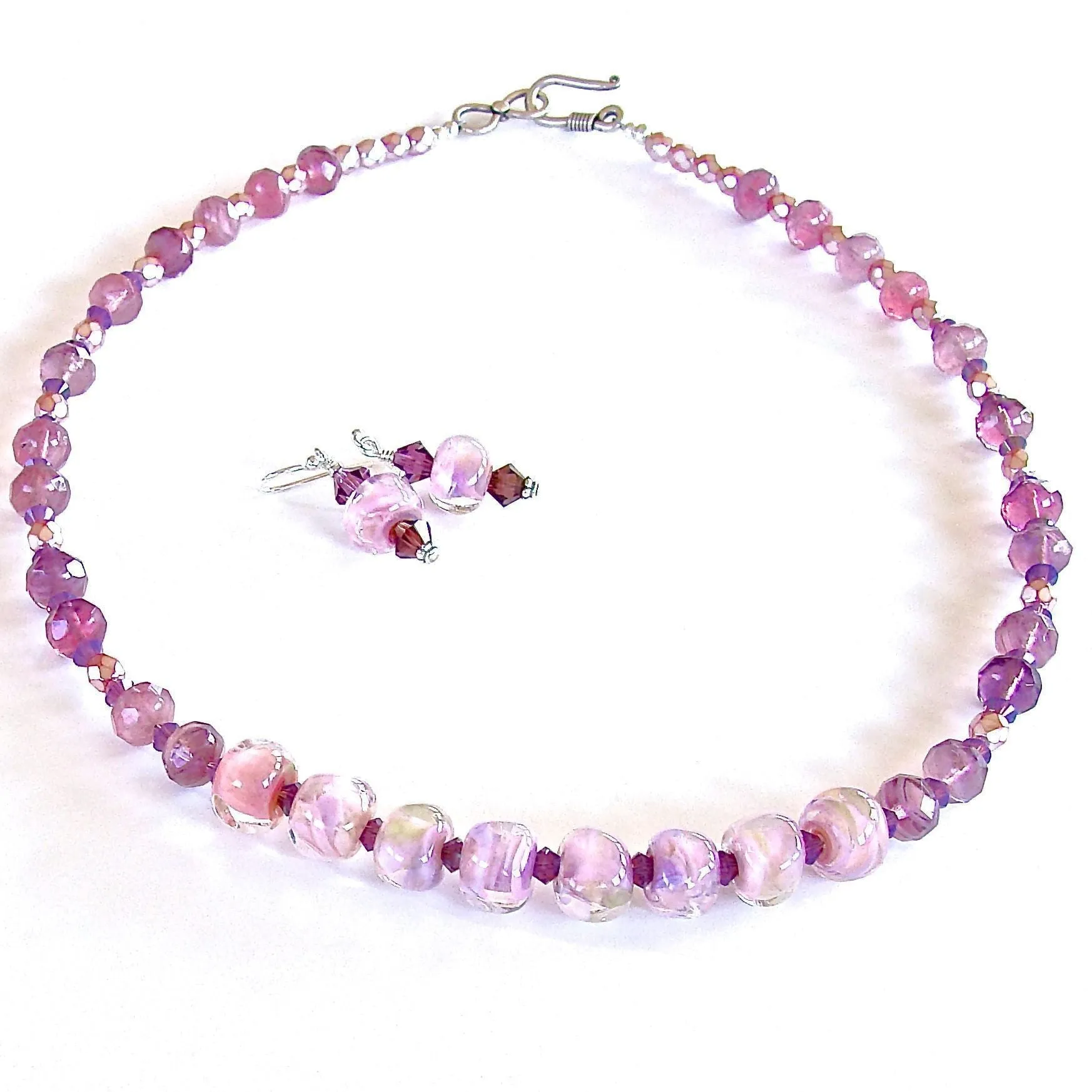 Cotton Candy: 18" Orchid Colored Jewelry Set