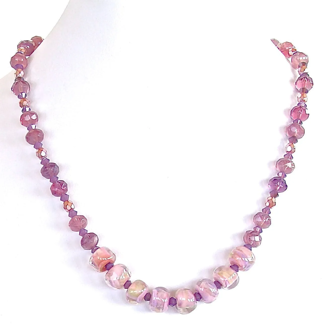 Cotton Candy: 18" Orchid Colored Jewelry Set