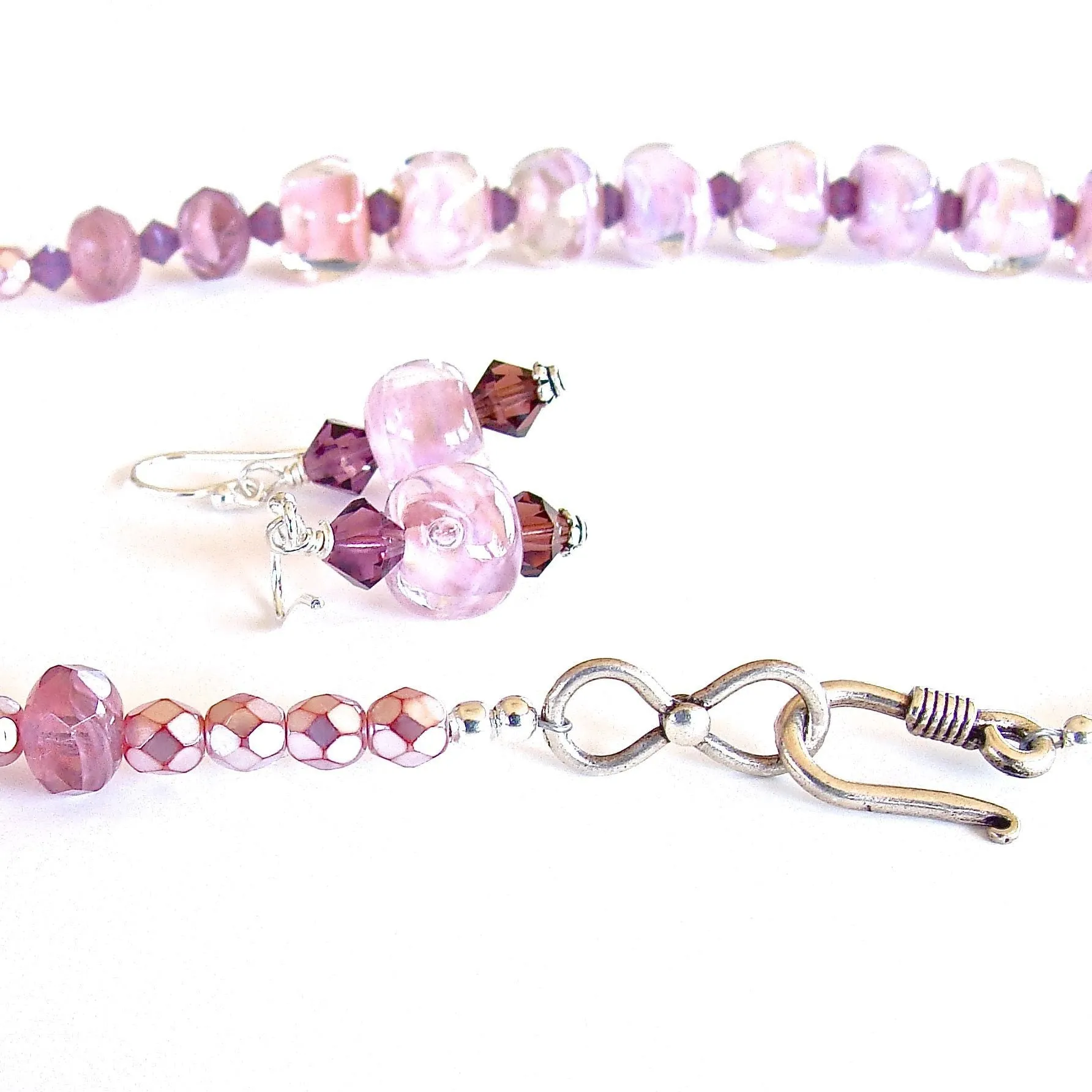 Cotton Candy: 18" Orchid Colored Jewelry Set