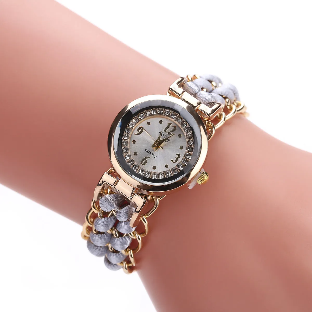 Creative Watch Women's Braided Telescopic Rope Bracelet Bangle Watch