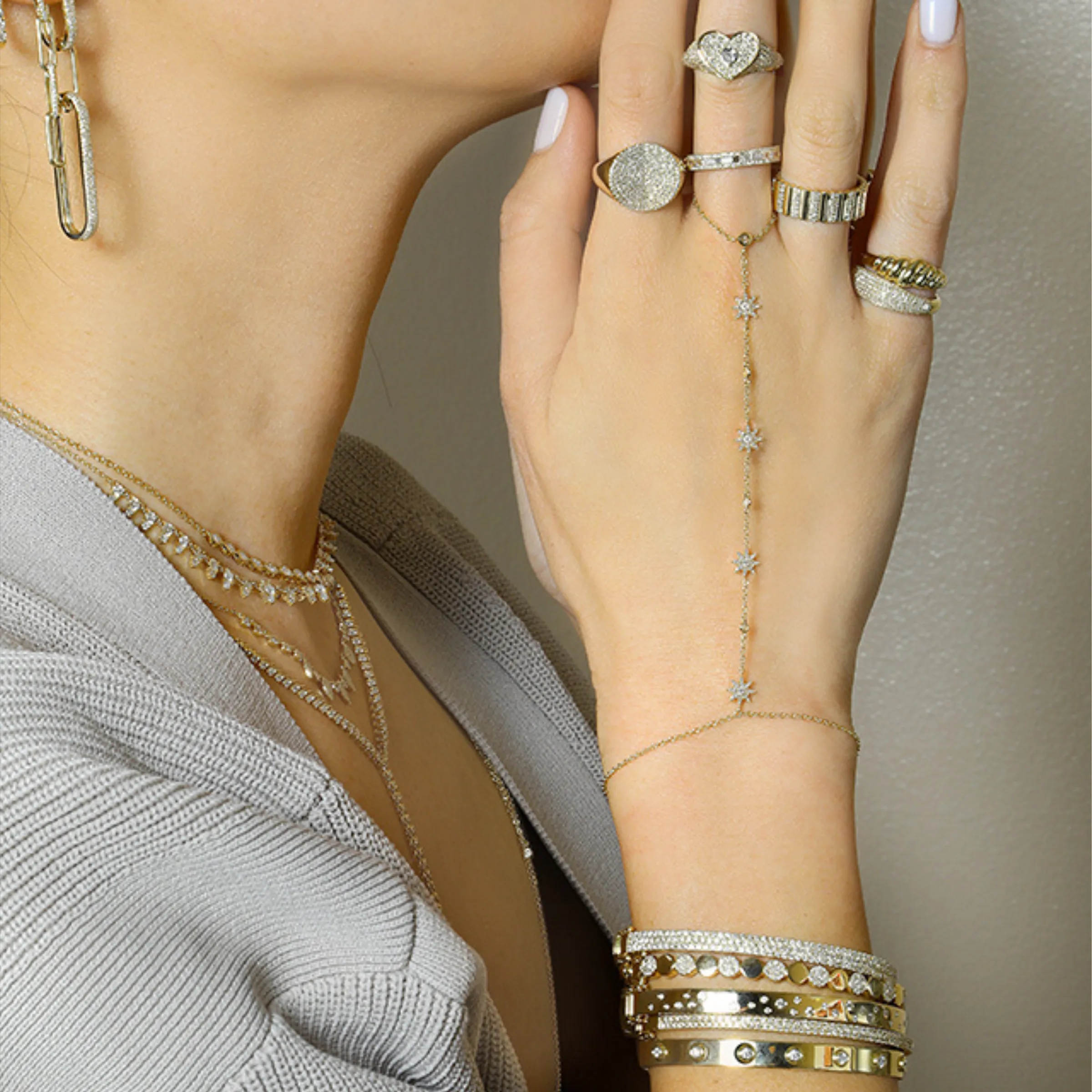 Crown Prong Diamond Tennis Y Necklace