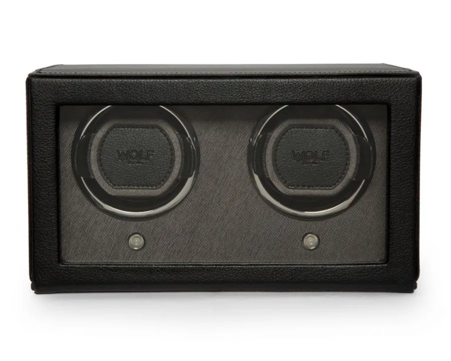 Cub Double Watch Winder With Cover (Black)